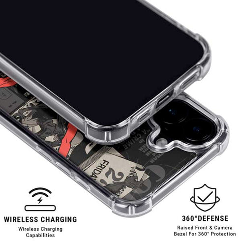 DC Comics Harley Quinn Vintage Action pose pattern iPhone 16 MagSafe Case