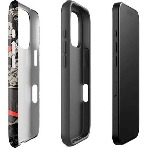 DC Comics Harley Quinn Vintage Action pose pattern iPhone 16 Pro Max Impact Case