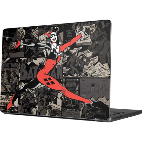 DC Comics Harley Quinn Vintage Action pose pattern Apple MacBook Pro 14-inch Skin