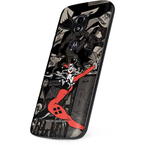 DC Comics Harley Quinn Vintage Action pose pattern Moto E5 Play Skin