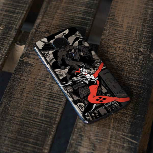 DC Comics Harley Quinn Vintage Action pose pattern Moto E5 Plus Skin