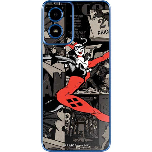 DC Comics Harley Quinn Vintage Action pose pattern Moto G Play 4G (2024) Skin