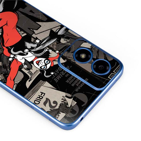 DC Comics Harley Quinn Vintage Action pose pattern Moto G Play 4G (2024) Skin