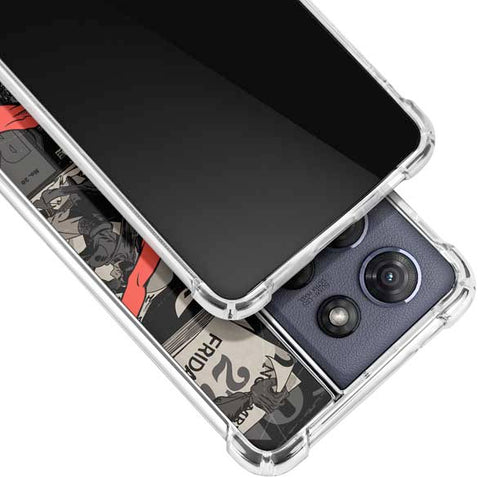 DC Comics Harley Quinn Vintage Action pose pattern Moto G Power 5G (2025) Clear Case