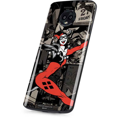 DC Comics Harley Quinn Vintage Action pose pattern Moto G6 Skin