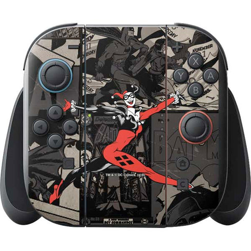 DC Comics Harley Quinn Vintage Action pose pattern Nintendo Switch 2 (2025) with Joy-Con Skin