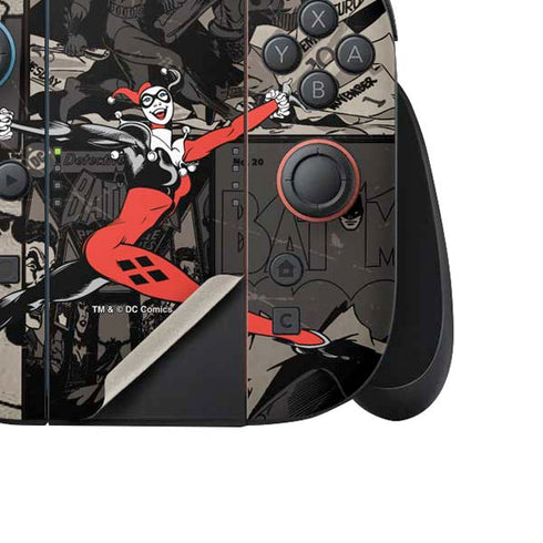 DC Comics Harley Quinn Vintage Action pose pattern Nintendo Switch 2 (2025) Joy-Con Controller Skin