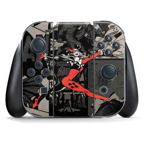 DC Comics Harley Quinn Vintage Action pose pattern Nintendo Skins
