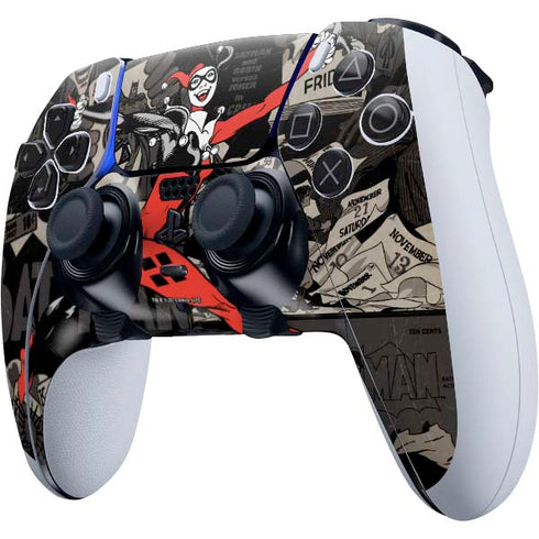 DC Comics Harley Quinn Vintage Action pose pattern PS5 DualSense Edge Pro Controller Skin