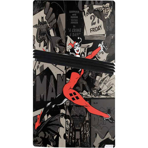 DC Comics Harley Quinn Vintage Action pose pattern PS5 Pro Console Skin