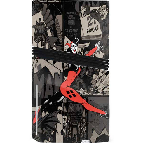 DC Comics Harley Quinn Vintage Action pose pattern PS5 Pro Disk Console Skin
