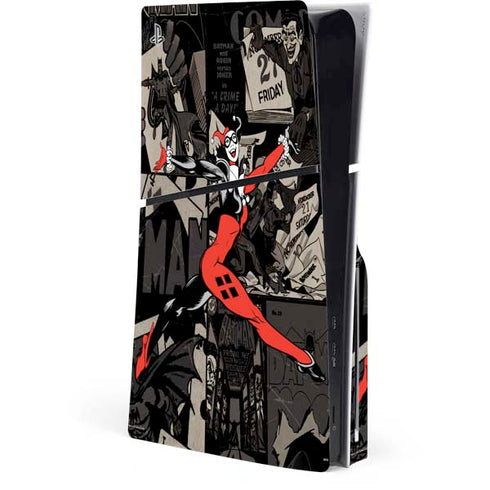 DC Comics Harley Quinn Vintage Action pose pattern PlayStation PS5 Skins