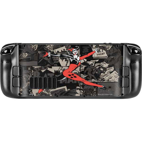 DC Comics Harley Quinn Vintage Action pose pattern Steam Deck Handheld Gaming Computer Skin