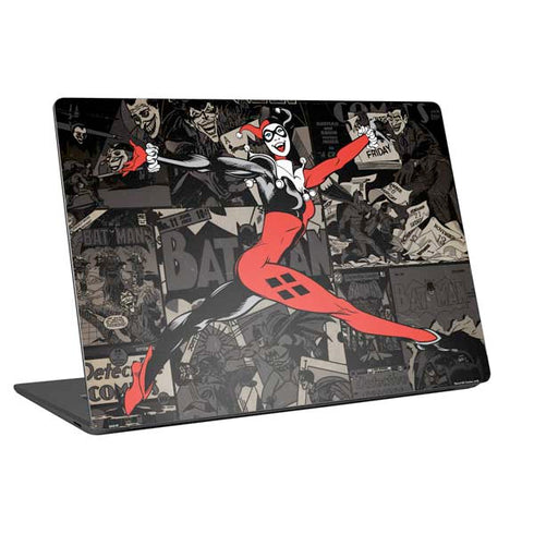 DC Comics Harley Quinn Vintage Action pose pattern Laptop Skins
