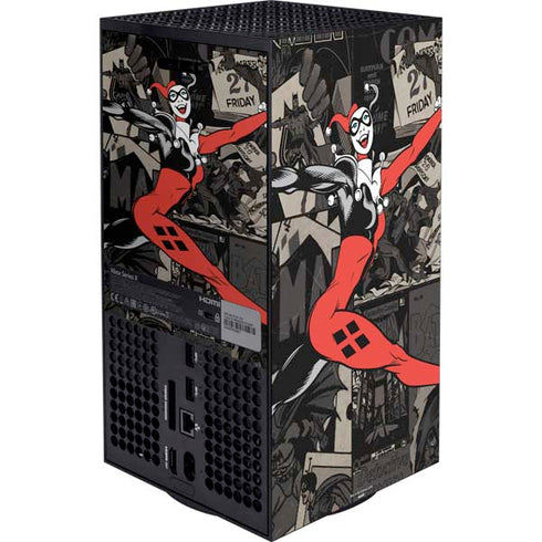 DC Comics Harley Quinn Vintage Action pose pattern Xbox Series X Bundle Skin