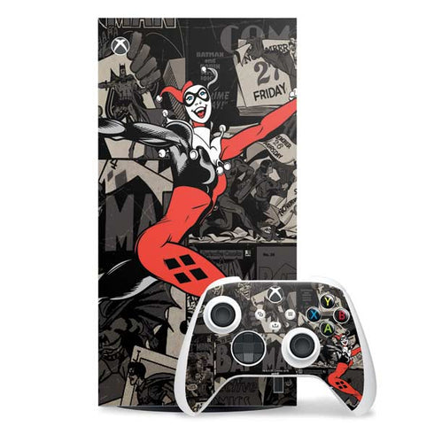 DC Comics Harley Quinn Vintage Action pose pattern Xbox Series X Skins