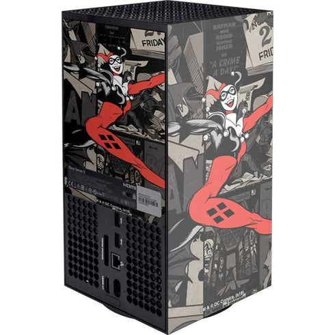 DC Comics Harley Quinn Vintage Action pose pattern XBox Series X Digital Edition Console Skin