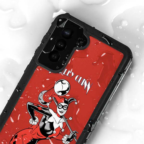 DC Comics Harley Quinn Classic Art Pose Galaxy S24 Plus Waterproof Case