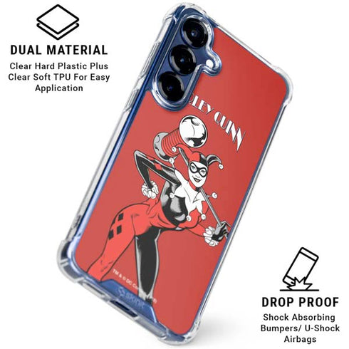 DC Comics Harley Quinn Classic Art Pose Galaxy S25 Plus Clear Case