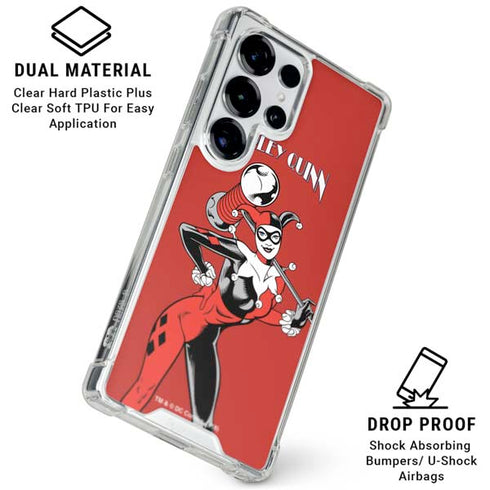 DC Comics Harley Quinn Classic Art Pose Galaxy S25 Ultra Clear Case