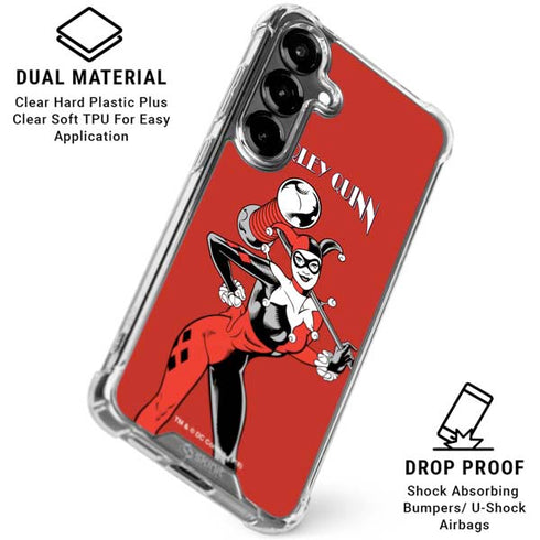 DC Comics Harley Quinn Classic Art Pose Galaxy S26 Clear Case