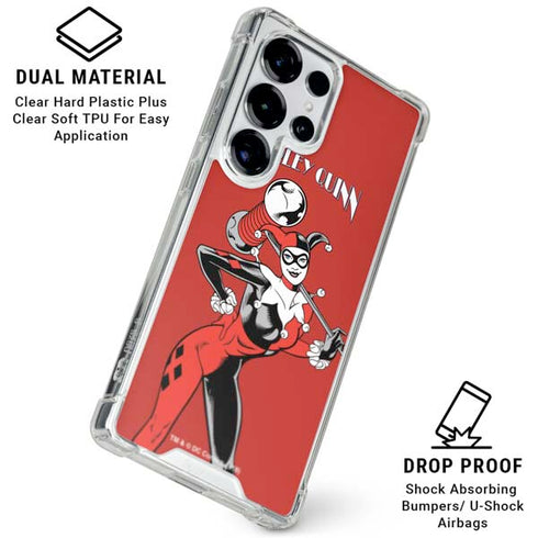 DC Comics Harley Quinn Classic Art Pose Galaxy S26 Ultra Clear Case