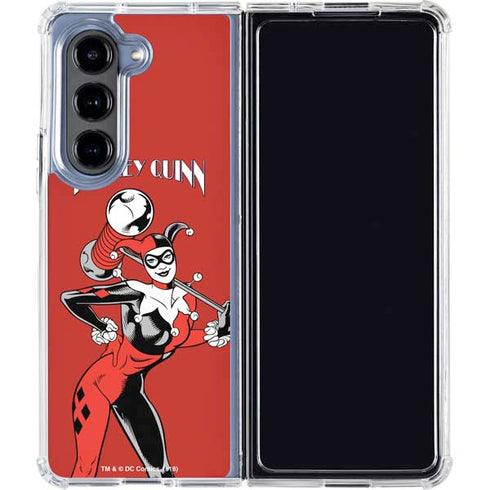 DC Comics Harley Quinn Classic Art Pose Galaxy Z Fold5 5G Clear Case