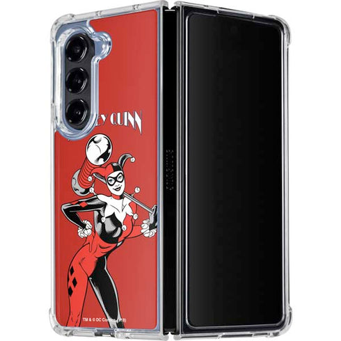 DC Comics Harley Quinn Classic Art Pose Galaxy Z Fold5 5G Clear Case