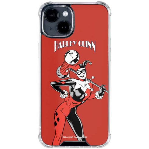 DC Comics Harley Quinn Classic Art Pose iPhone 15 Clear Case