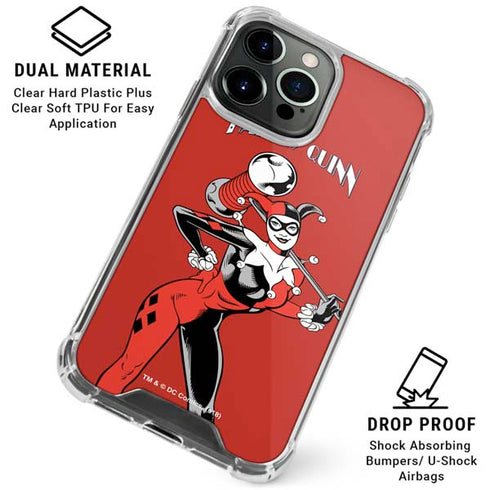 DC Comics Harley Quinn Classic Art Pose iPhone 16 Pro Clear Case