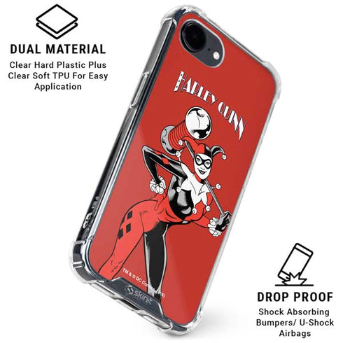 DC Comics Harley Quinn Classic Art Pose iPhone 16e Clear Case