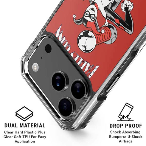 DC Comics Harley Quinn Classic Art Pose iPhone 18 Pro Clear Case