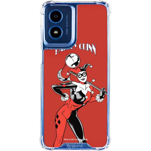 DC Comics Harley Quinn Classic Art Pose Moto G Play 4G (2024) Clear Case