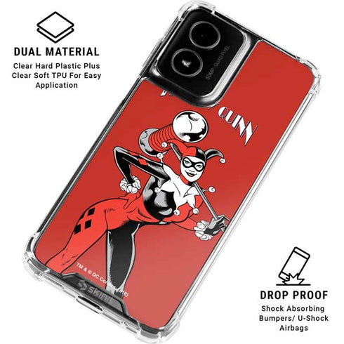DC Comics Harley Quinn Classic Art Pose Moto G Power 5G (2024) Clear Case