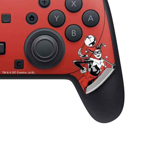 DC Comics Harley Quinn Classic Art Pose Nintendo Switch 2 (2025) Pro Controller Skin