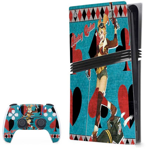 DC Comics Bombshells Harley Quinn PS5 Pro Bundle Skin