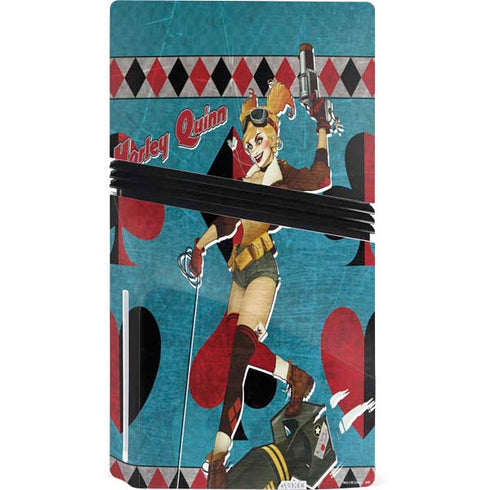 DC Comics Bombshells Harley Quinn PS5 Pro Disk Console Skin
