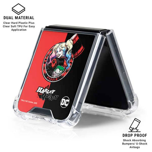 DC Comics Harley Quinn Puddin Galaxy Z Flip6 Clear Case
