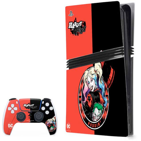 DC Comics Harley Quinn Puddin PS5 Pro Bundle Skin