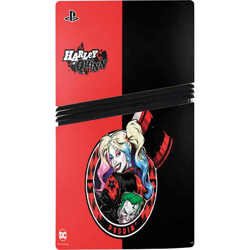 DC Comics Harley Quinn Puddin PS5 Pro Console Skin