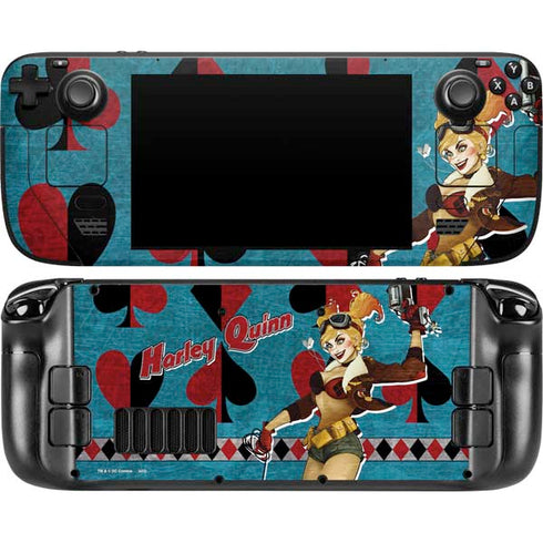 DC Comics Bombshells Harley Quinn Steam Deck Handheld Gaming Computer Skin