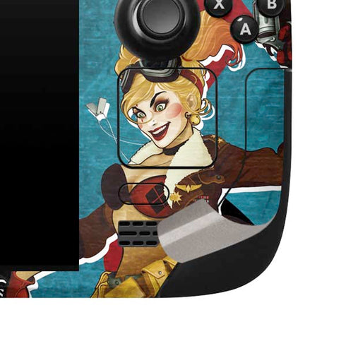 DC Comics Bombshells Harley Quinn Steam Deck Handheld Gaming Computer Skin