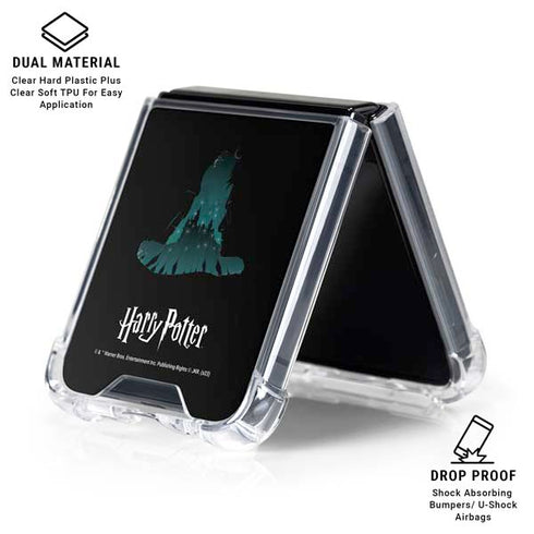 Wizarding World Harry Potter Hats and Hogwarts Galaxy Z Flip6 Clear Case