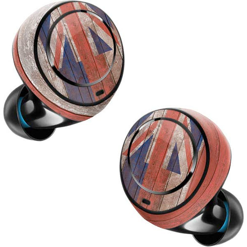 Hawaiian Flag Dark Wood Amazon Echo Buds Skin