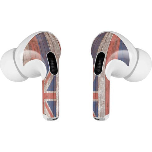 Hawaiian Flag Dark Wood AirPods Skins