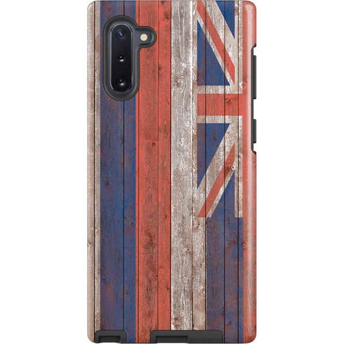 Hawaiian Flag Dark Wood Galaxy Cases