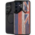 Hawaiian Flag Dark Wood Galaxy S25 Kickstand Case