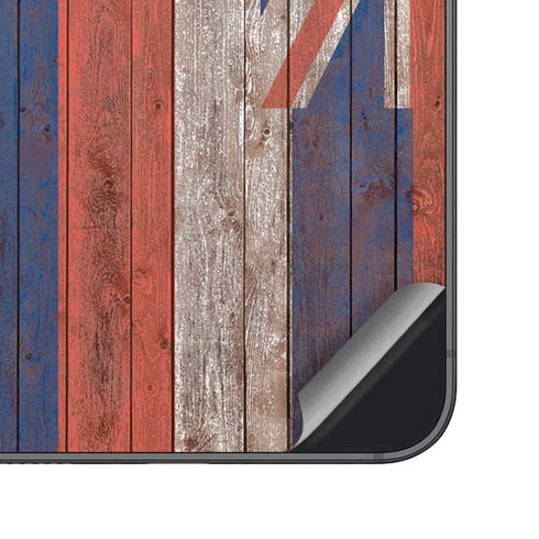 Hawaiian Flag Dark Wood Galaxy S24 Plus Skin