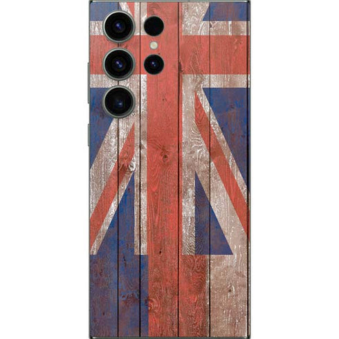 Hawaiian Flag Dark Wood Galaxy S24 Ultra Skin