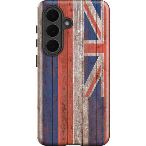 Hawaiian Flag Dark Wood Galaxy S26 Impact Case